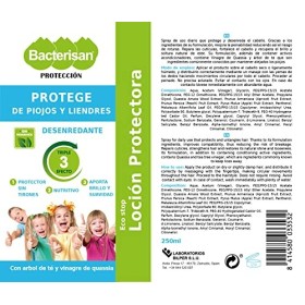 BACTERISAN Lotion démêlante protectrice 250 ml : Protège des poux et des lentes : spray quotidien au vinaigre darbre à thé e