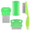 4 Pcs Peigne anti Poux, Peigne à Poux, Peignes Délimination des Poux, Peignes Anti Poux Fins Double Face, Utilisé pour Élimi