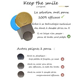 ✅KEEP THE SMILE, LE peigne anti poux, lentes, puces lot de 2 pour toute la famille bébé, papa et maman , méthode 100% natu