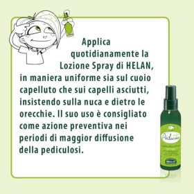 Helan, Occhio Al Pidocchio - Huile Cheveux contre Poux et Lèvre, Lotion Spray pour Soin Cheveux et Prévention Quotidienne Enr