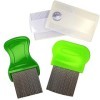 Peigne anti poux. Peigne a poux & lentes 4 pcs. Peigne à poux adulte double face. Produit naturel Lot de peigne anti poux pou