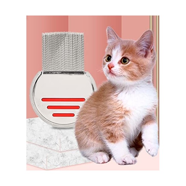 Peigne à Poux - Paquet de 2 Peigne en Acier Inoxydable et Traitement Anti-Poux Efficace, À Dents Striées, Élimine facilemen