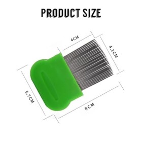 Peigne à Poux,4 Pcs Peigne à Dents en Acier Inoxydable, Peignes Délimination des Poux,Peigne Anti Poux et Lentes Pour bébé,e