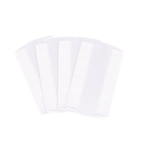 Lot de 4 peignes à poux, peigne à lentes double face durable pour enfants et adultes blanc 