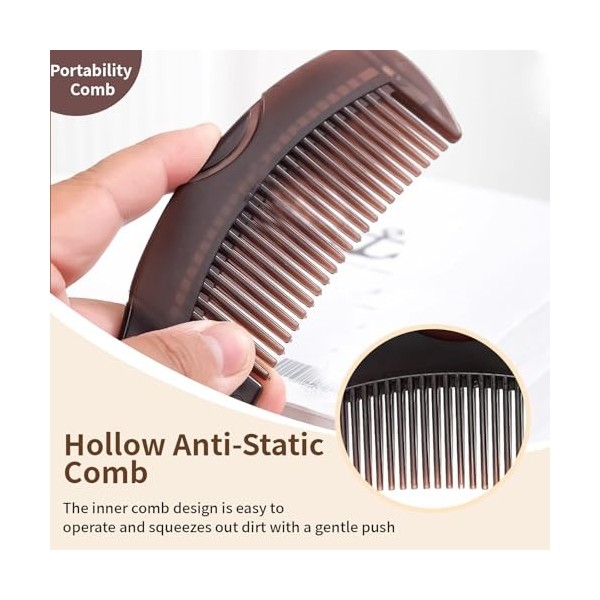 Lot de 3 peignes à poux en acier inoxydable - 3 styles - Réduit les démangeaisons - Pour enfants, adultes et animaux domestiq