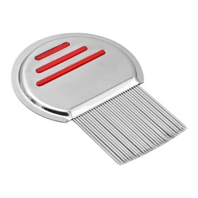 ANCLLO 3 pièces Peignes à poux Peignes à Aiguilles filetées en Acier Inoxydable Peigne à puces pour Animaux de Compagnie pour