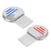 2 Pièces Peigne anti poux,Elimination efficace puces chat chien, pour Enfants, Adultes et Animaux de Compagnie Rouge et bleu 