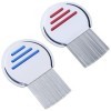 Lot de 2 peignes professionnels en acier inoxydable pour le traitement des poux, dents métalliques double face pour lentes, p