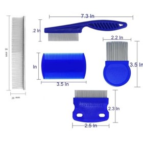 Lot de 6 peignes à poux, peignes à lentes, peignes à lentes à dents métalliques, peignes à cheveux en plastique double face, 