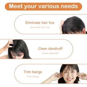 Wbgraceful Lot de 2 peignes anti-pellicules, faciles à nettoyer, pour cheveux épais, psoriasis, cuir chevelu pour enlever les