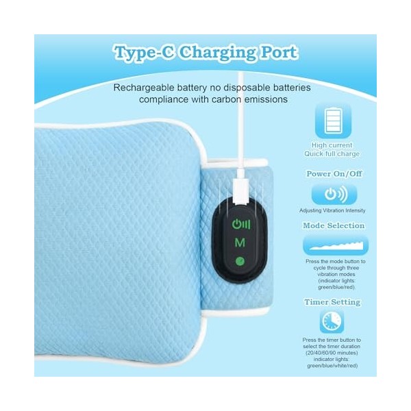 Baby Sleep Soother, Balnore Sucette Vibrante pour Bébé 3 Modes et Intensités de Vibration Aide Bébé à Dormir Minuterie de 90 