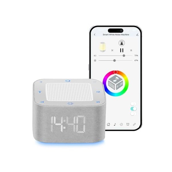 Machine à Bruit Blanc Sommeil, Machine à Bruit Blanc Portable pour Bébé, Veilleuse Bébé Bruit Blanc,Veilleuse Bruit Blanc ave