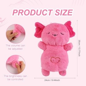 BTFO Apaisante Axolotl, Copain de Sommeil Ours Koala Apaisant Compagnon de Sommeil Peluche Apaisante avec Lumières Musicales 