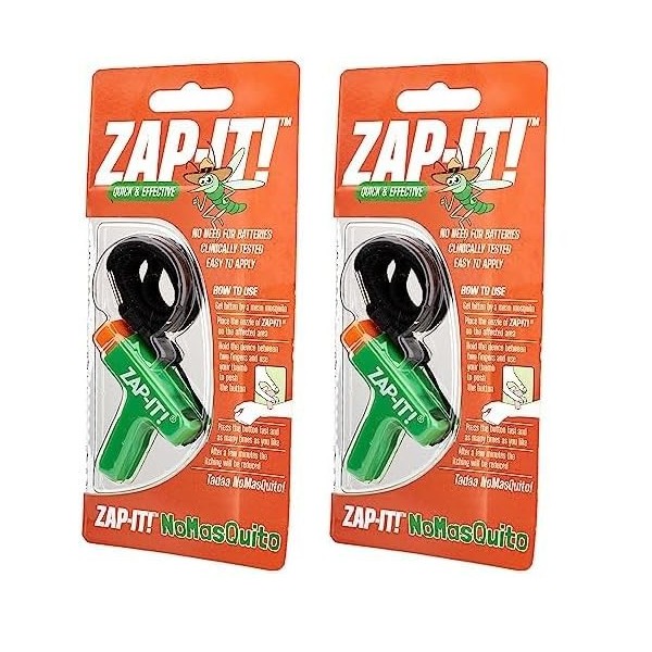 NoMasQuito Zap-It! - NoMasQuito Zap-It! Vert & Orange Quick & Efficace Moustique Morsure Allégement Appareil - 1 Pièce L