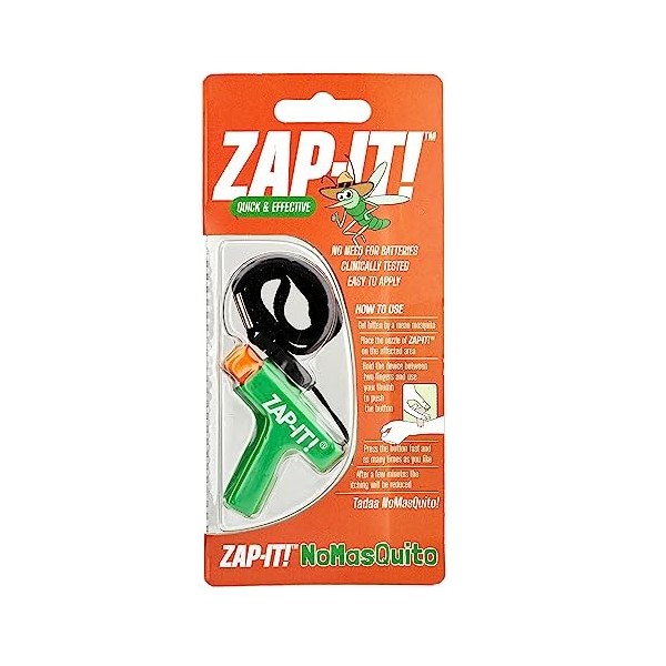 NoMasQuito Zap-It! - NoMasQuito Zap-It! Vert & Orange Quick & Efficace Moustique Morsure Allégement Appareil - 1 Pièce L