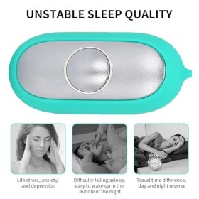 Dispositif daide Sommeil Calm Palm, Machine dinstrument dinsomnie à Microcourant Chargement USB, Soulageant Pression lanx