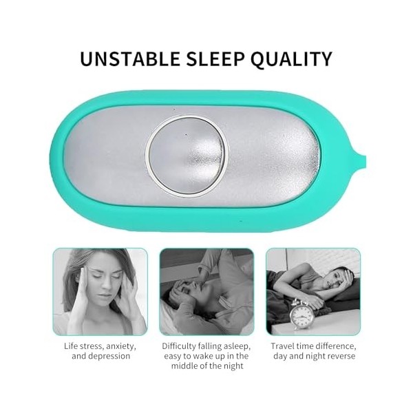 Dispositif daide Sommeil Calm Palm, Machine dinstrument dinsomnie à Microcourant Chargement USB, Soulageant Pression lanx