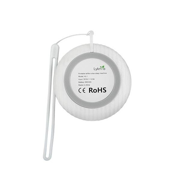 Lyknya - Machine à Bruit Blanc, machine à bruit blanc bébé avec 10 sons relaxants, y compris bruit blanc, berceuse et sons na