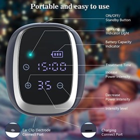 KTS Appareil daide au sommeil pour linsomnie, CES 2.0, Stimulation par électrothérapie crânienne pour lanxiété, la dépress