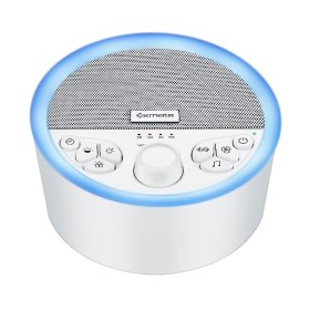 Exmate Machine de Bruit Blanc Portable avec veilleuse,White Noise Machine avec 29 sons apaisants HIFI,contrôle du volume,minu