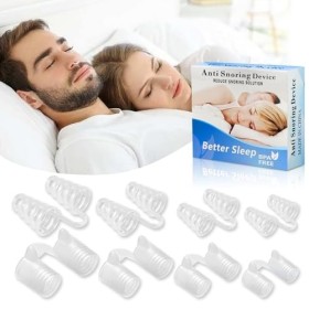 Anti Ronflement Pince-Nez, Dilatateur Nasal Dispositif, Ecarteur Nasal Anti Ronflement Efficace, Deux Types de Doux et Dur, 4