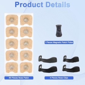 Bande Nasale Magnétique, Intake Breathing Nasal Strip, Anti Ronflement Sécurisé Ecarteur Nasal Aimanté,Anti Ronflement Ailata