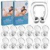 12PCS Pince à Nez Anti Ronflement, Clip de Nez en Silicone Magnétique, Dilatateur Nasal Réutilisable, Dispositifs anti-ronfle