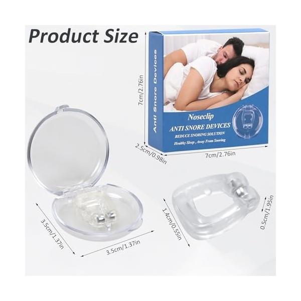 Anti Ronflement Dilatateur Nasal,8 PCS Clip de Nez en Silicone Magnétique, Dilatateur Nasal Réutilisable,Dispositifs anti-ron