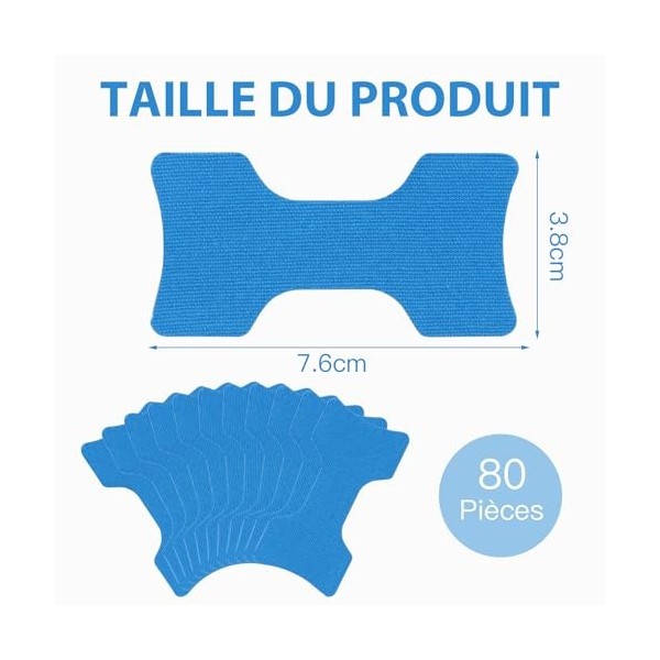 BORISCA 80 PCS Mouth Tape, Sleep Tape Respirant Bande Buccale pour Dormir Mouth Tape, Sleep Strips Mouth pour Améliorer la Re