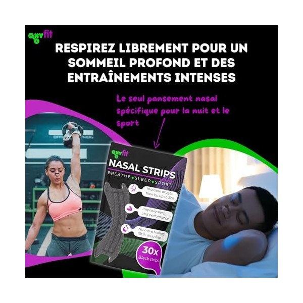 Bandes Nasales Antironflement – Réduisez les Ronflements, Améliorez Respiration et Sommeil. Sans Médicaments, elles Soulagent