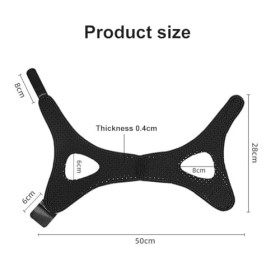 Mentonnière Anti-ronflement Sangle,Mentonnière Pour Le Ronflement,Bandeau Anti Ronflement,Respirante Ceinture Anti-ronflement