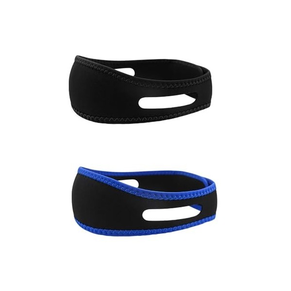 TTPSRY 2 Pièces Mentonniere Anti Ronflement Dispositif Anti ronflement Solution de Ronflement Mentonnière Réglable