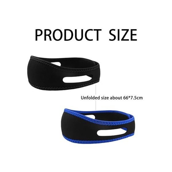 TTPSRY 2 Pièces Mentonniere Anti Ronflement Dispositif Anti ronflement Solution de Ronflement Mentonnière Réglable