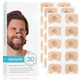 60 Pièces Bandelette Nasales, Bande Nasale Magnétique, Intake Breathing Nasal Strip, Clip de Nez Magnétique, Dilatateur Nasal
