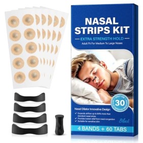 Bandelettes Nasales Magnétiques,Aimant Anti Ronflement Clip Nasal,Bandes Nasales Magnetiques,Nose Strips Sport&Sleep Magnetic