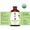 SVA ORGANICS Huile de support de macadamia certifiée biologique avec compte-gouttes - 118 ml 4 oz liq. 100% pure, pressée à