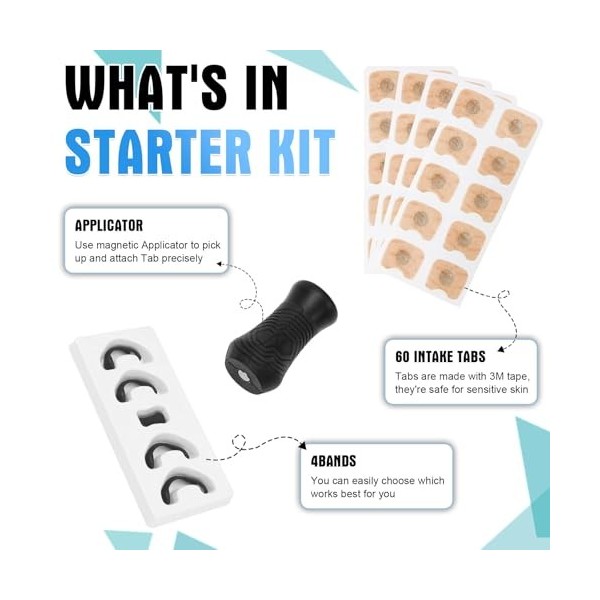 60PCS Anti Ronflement Ailatateur Nasal,Ecarteur Nasal avec Double Nasal Strip et Bandes Magnétiques,Anti Ronflement Efficace