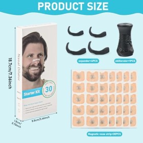 Gxhong Lot de 30 bandes nasales magnétiques pour la respiration, pour la maison, les voyages daffaires, les voyages, lhôtel
