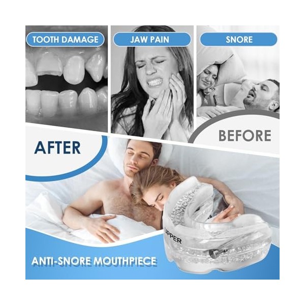 Dispositif Anti-Ronflement, Anti Ronflement, Gouttière Anti Ronflement, Protection Anti Ronflement, Attelles de Nuit pour Hom