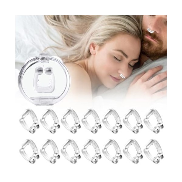 Eiflayn Anti Ronflement,15 Pièces Dispositifs Anti-Ronflement,Aimant Anti Ronflement,Ronflement Réutilisable,Anti Ronflement 