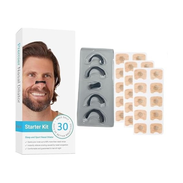 30 PièCes ecarteur nasal magnétique,bande nasale magnétique,Intake Breathing Nasal Strip,Nasal Strips Pour RéDuire Le Ronflem