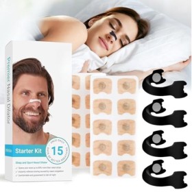 Intake Breathing Nasal Strip, Bande nasale magnétique anti-ronflement, Sûre Et Efficace, Meilleur Sommeil et Meilleure Respir