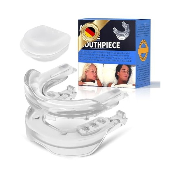 2 PCS Anti Ronflement Gouttière, Puissant Apnee Du Sommeil Appareil, Orthèse Anti-Ronflement pour un Sommeil Paisible, Protec