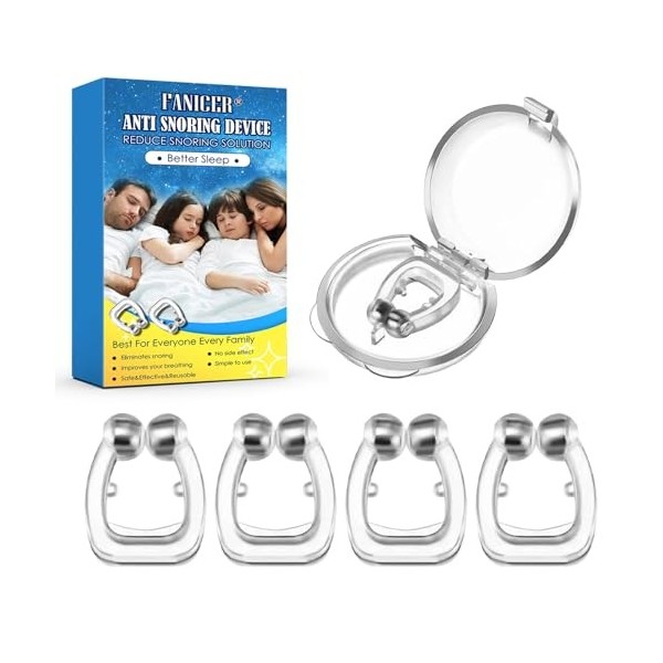 8 Pièces clip nasal, Anti Ronflement Dilatateur Nasal, possible amélioration de la respiration, améliorer la qualité du somme