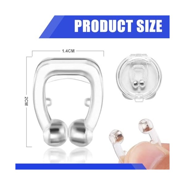 XURJUMI 10 Pièces Pince À Nez Magnétique Anti-Ronflement Silicone Magnétique Efficace Dispositif Anti-Ronflement Snore Stoppe