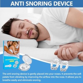 Robofun Pince Nez Anti Ronflement 8 Pièces, Clip de Nez en Silicone Magnétique, Dispositifs Snti-Ronflement Réutilisable, Dil