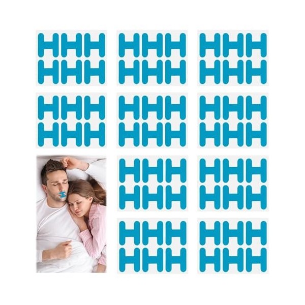 60 Strips Mouth Tape for Sleeping, Bande Buccale pour Dormir, Anti Ronflement Bouche, Sleep Tape, Anti Ronflement Mouth Tape 