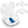 Appareil Dentaire Anti Ronflement,GouttièRe Dentaire+8dilatateur Nasal,Anti Ronflement Efficace,ProtèGe-Dents SûR,Inodore Et 