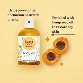 Burts Bees Huile corporelle pour les vergetures pendant la grossesse, avec vitamine E, huile damande douce et huile de citr
