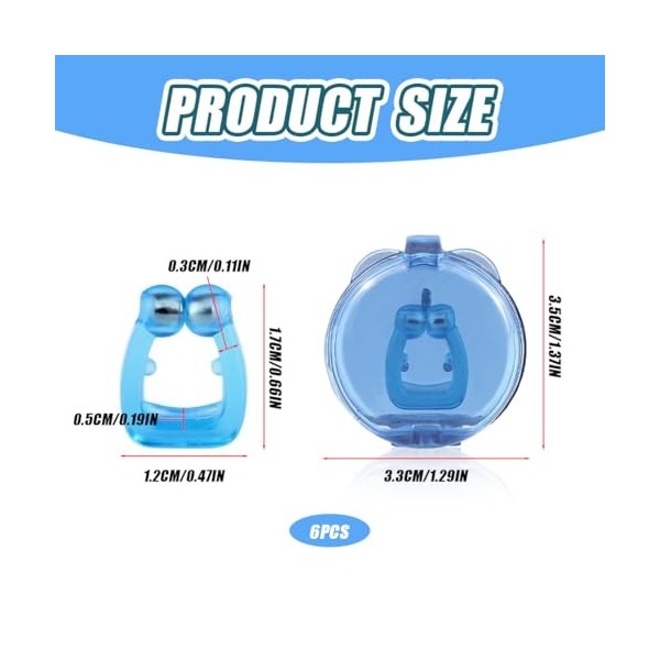 Anti Ronflement Dilatateur Nasal, 6 PCS Contre la congestion nasale, Nasal Pince Nez Dispositif Améliore la respiration et Ré